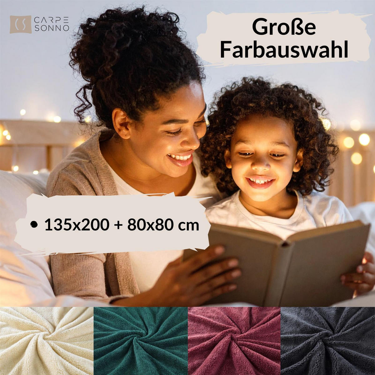 WINTER-BETTWÄSCHE 135x200 Teddy Fleece Warmer Plüsch Bettbezug Kuschelig - Anthrazit - Anthrazit, Textil (135/200cm) - Carpe Sonno