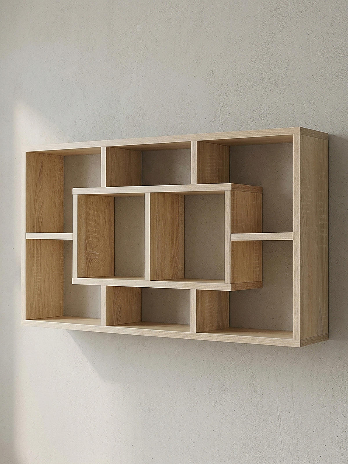 WANDREGAL RUR MDF Melaminbeschichtet Modern, Beige 85x16x48 cm - Beige, Holz (85/48/16cm) - KADIMA DESIGN