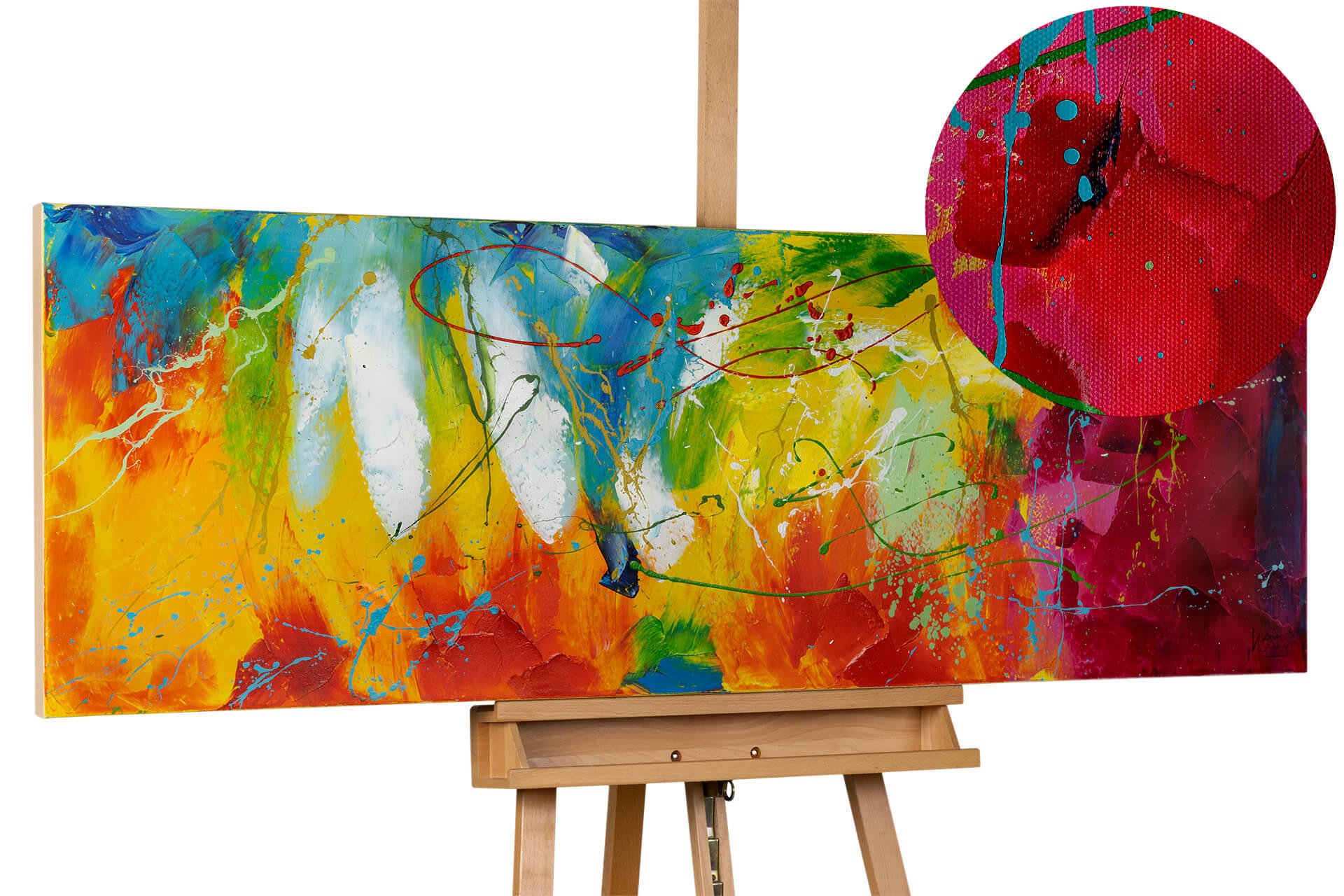 ÖLGEMÄLDE 150/50 cm - Multicolor, Holz/Textil (150/50cm) - KUNSTLOFT