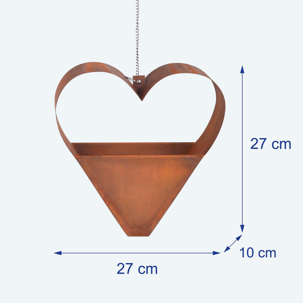 GARTENDEKO - Braun, Metall (27cm) - Relaxdays