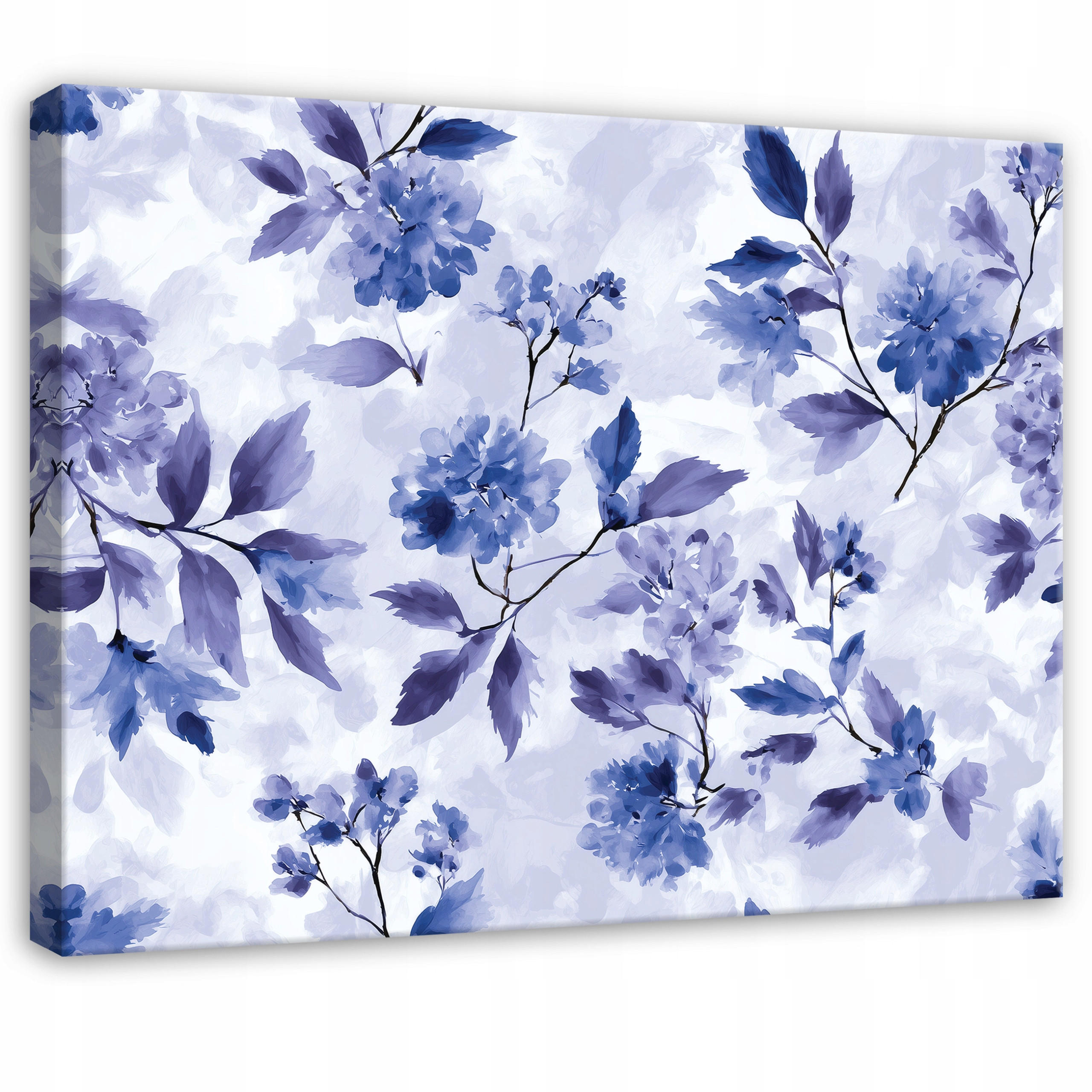 LEINWANDBILD Blumen Blätter Lila 60x40 cm - Multicolor, Holzwerkstoff (60/40cm) - Wallarena