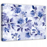 LEINWANDBILD Blumen Blätter Lila 60x40 cm - Multicolor, Holzwerkstoff (60/40cm) - Wallarena