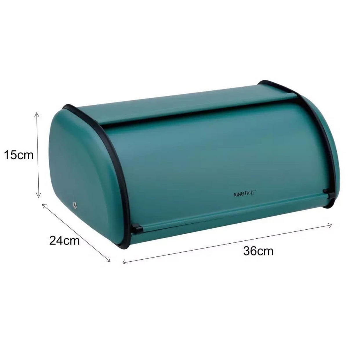 BROTKASTEN Türkis 36/24/15 cm KH1755 - Türkis, Metall (24/15/36cm) - Kinghoff 