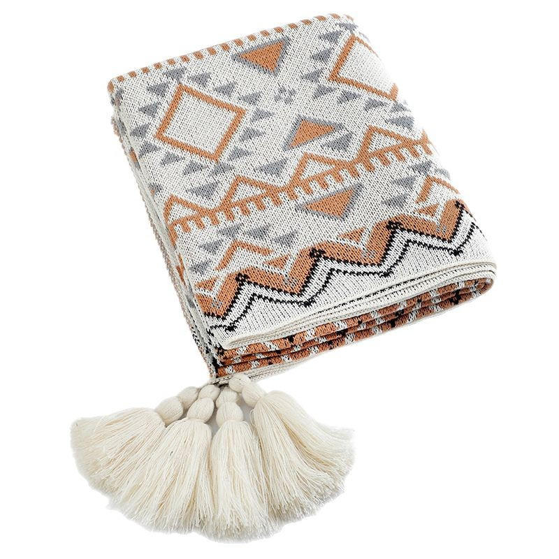 STRICKDECKE – 130 x 160 cm – Beige - Beige, Textil (80/120cm)