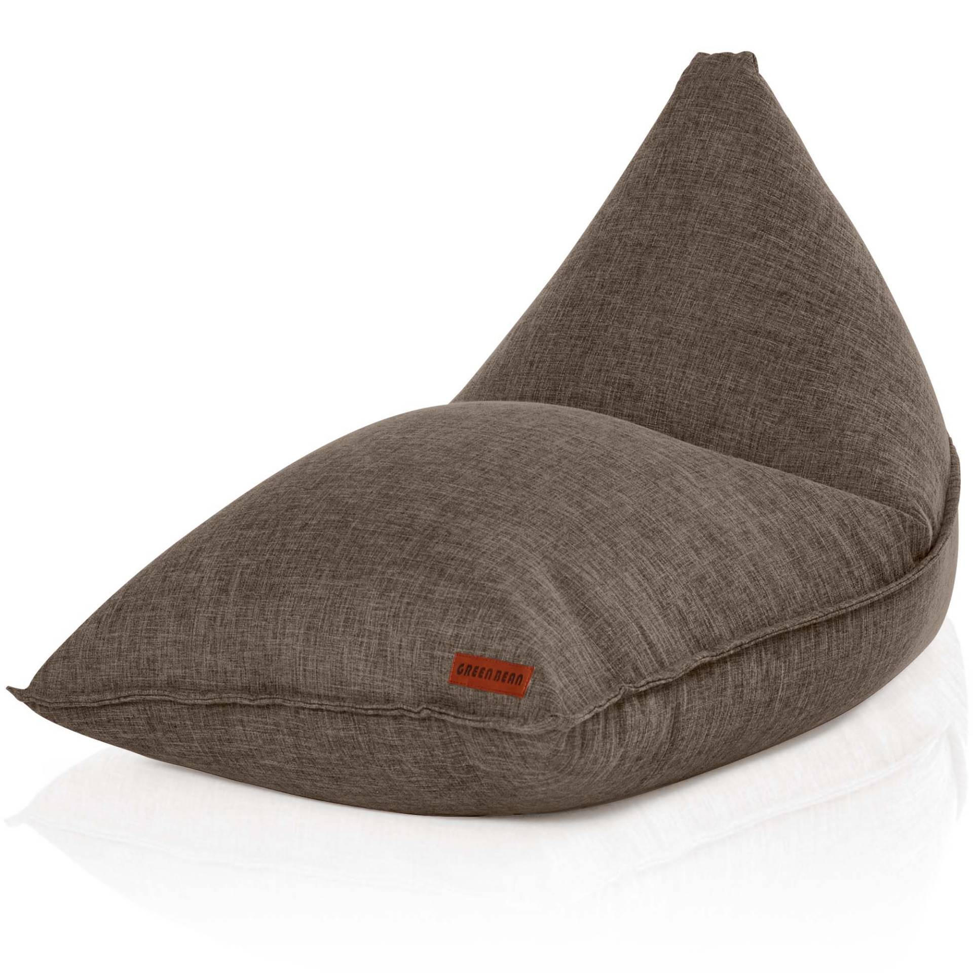 SITZSACK XXL Indoor 150x100x100cm - Braun, Textil (100/100/150cm) - Green Bean