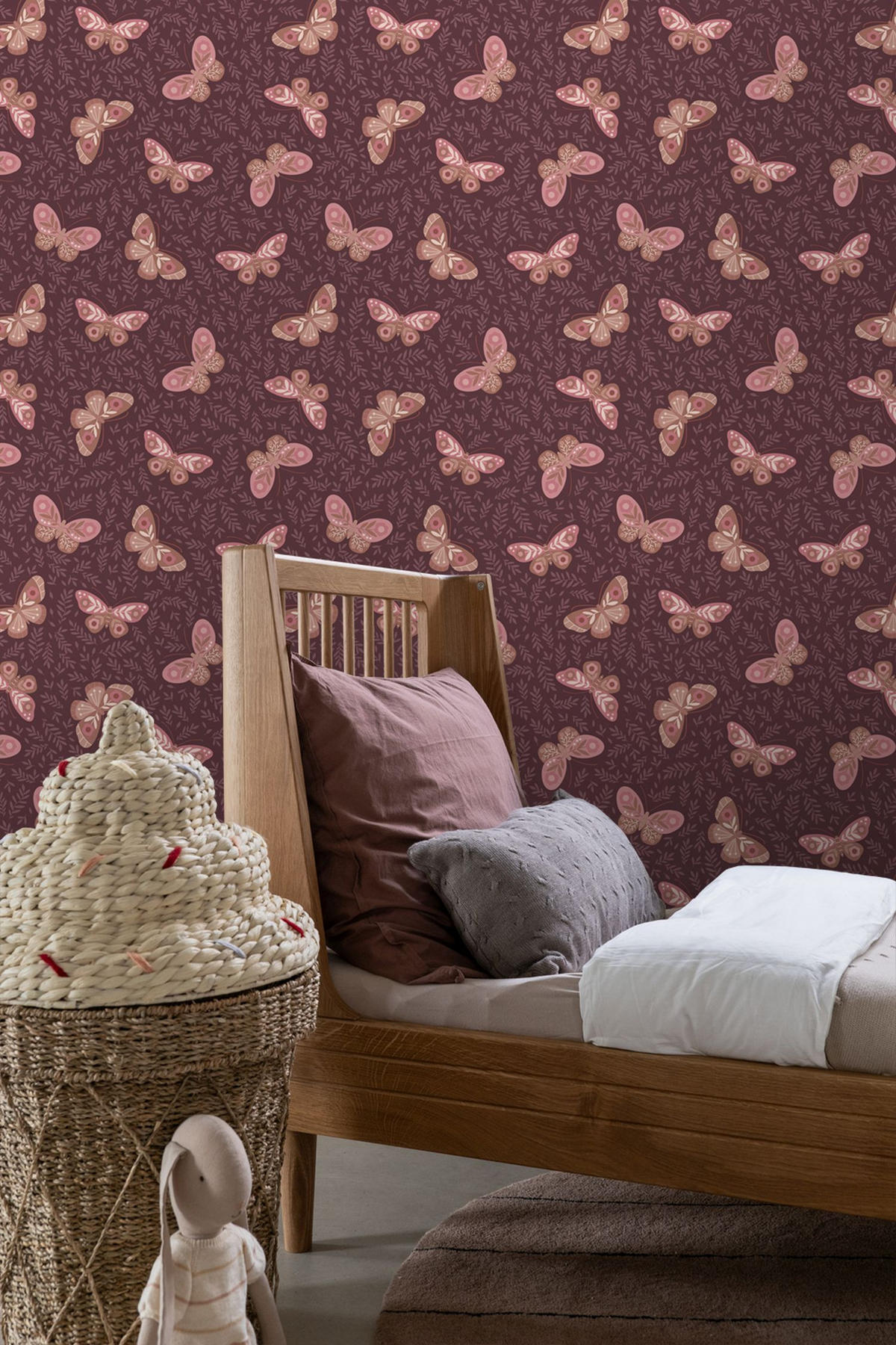 TAPETE Schmetterlinge 50 x 900 cm - Lila, Papier (50/0.1cm) - ESTAhome