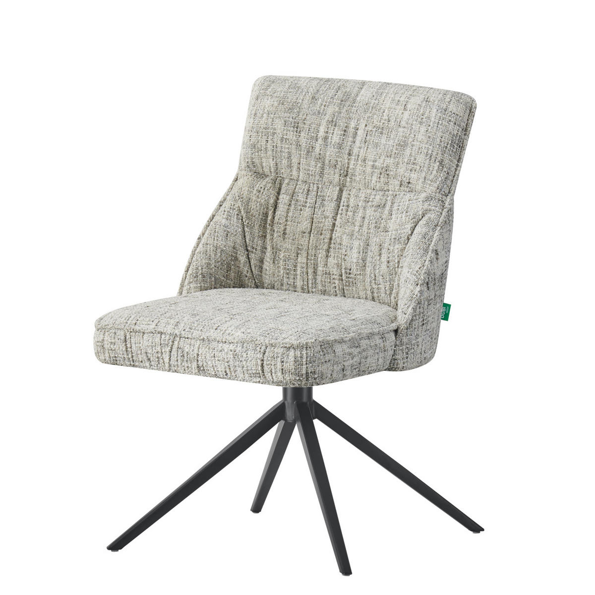 ESSZIMMERSTUHL MIRELA 2er-Set - Hellgrau/Schwarz, Textil/Metall (49/84/62cm) - DUBI Möbel
