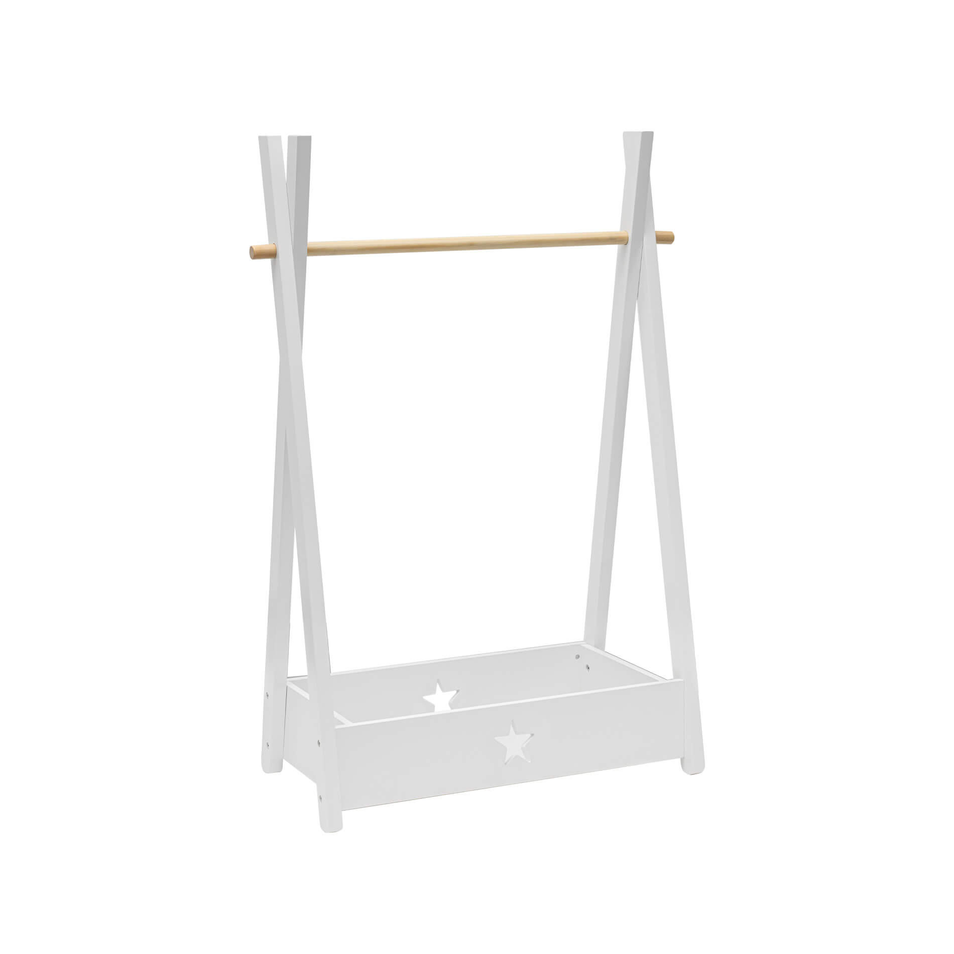 KINDERKLEIDERSTÄNDER Weiß 42/42/118 cm - Weiß, Holzwerkstoff (42/118/42cm) - Mobili Rebecca