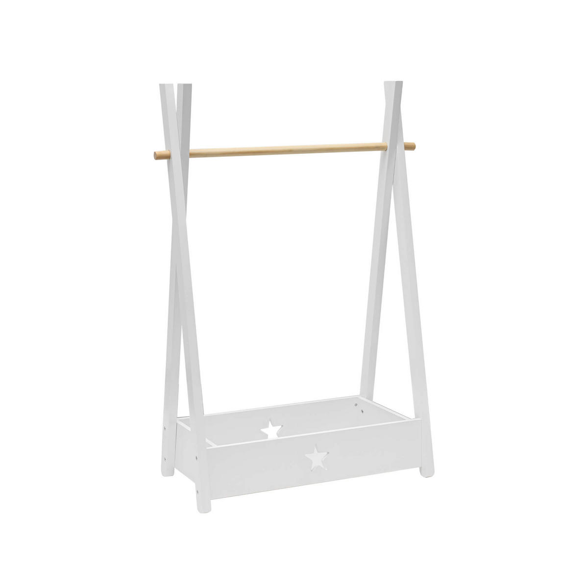 KINDERKLEIDERSTÄNDER Weiß 42/42/118 cm - Weiß, Holzwerkstoff (42/118/42cm) - Mobili Rebecca