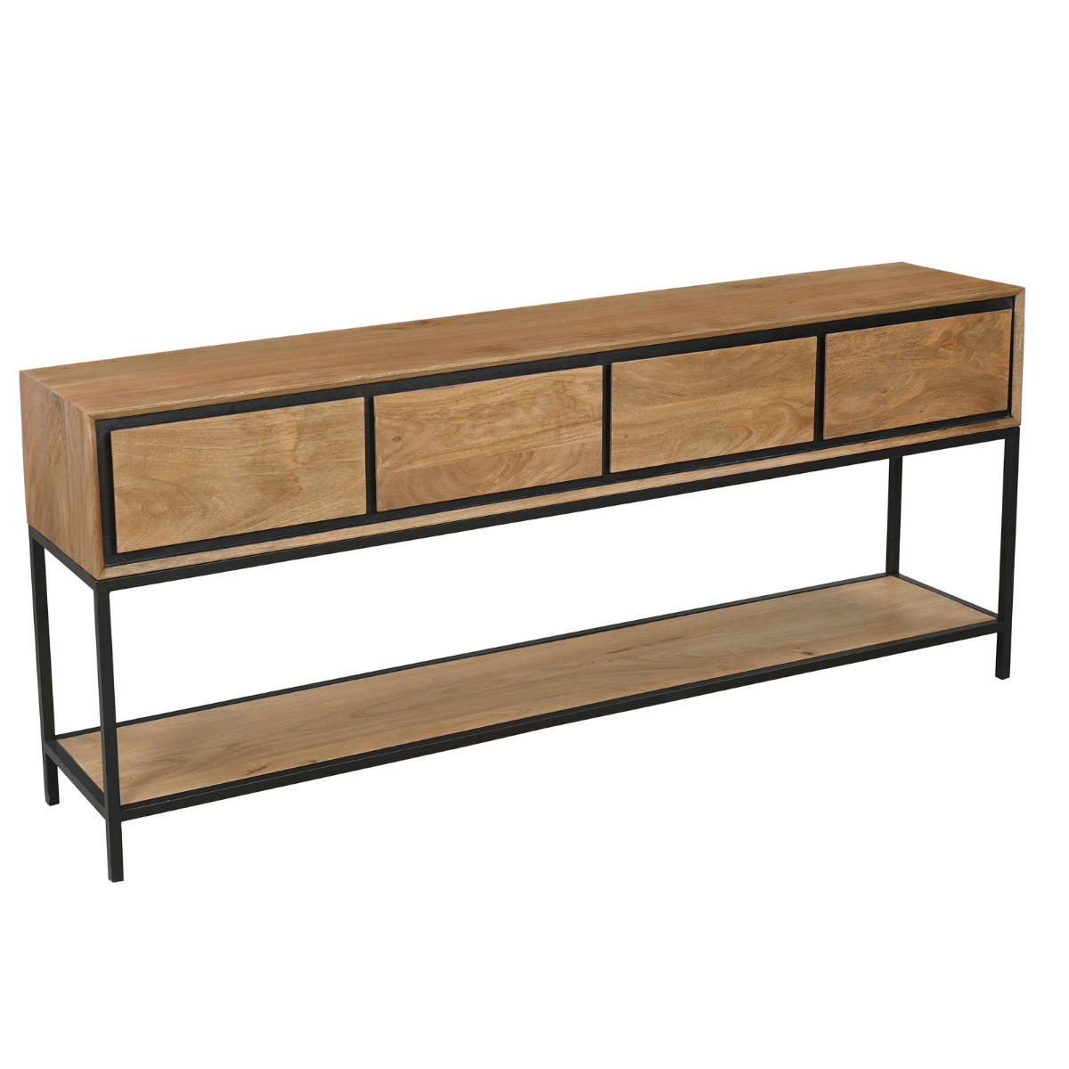 SIDEBOARD Hardwood Mangoholz 180 cm / 35 cm Natur - Naturfarben, Holz (180/76/35cm) - Villa Möbel