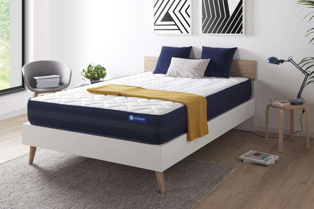 MATRATZE Actilatex tech Latex und Memory-Schaum 140 x 200 cm h4 - Weiß, Textil (140/200cm) - ACTISOM