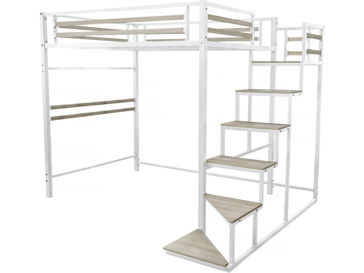 ETAGENBETT lena Schwarz - Weiß, Metall (190/140cm) - Habitat Garten