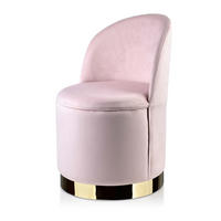 VELOUR-SESSEL Modernes Renee Rosa 49/53/73 cm Textilien - Rosa, Textil (53/73/49cm) - Mondex