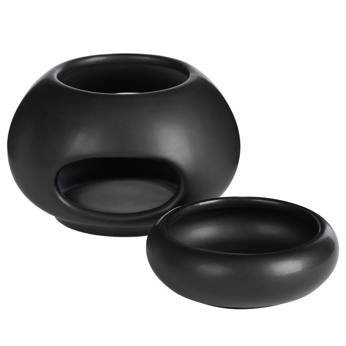 AROMALAMPE Ambiance - Schwarz, Keramik (12/11/12cm) - Butlers