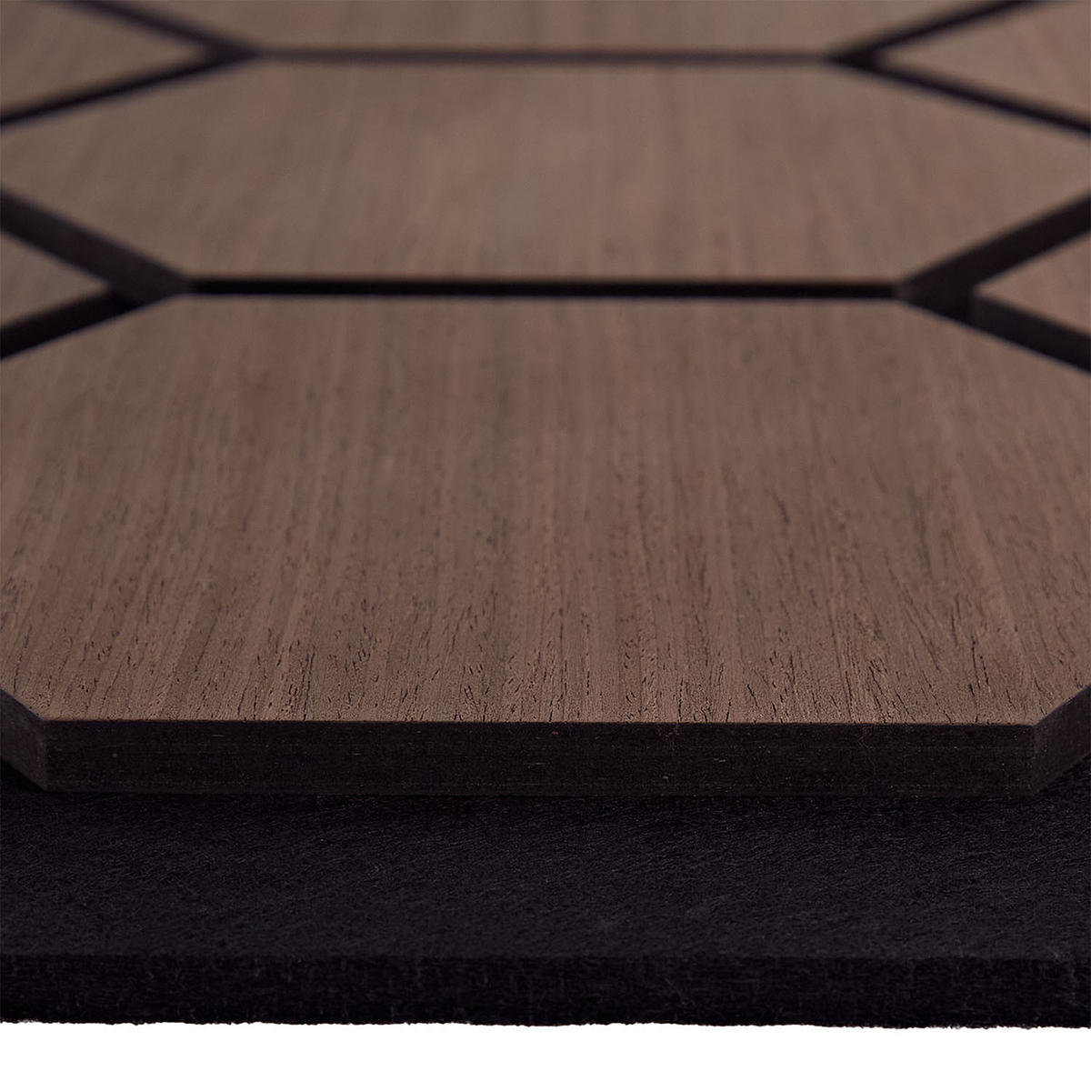 AKUSTIKPANEEL Hexagon Braun 8 Stück - Braun, Holz (62/76/2cm) - Homestyle4u