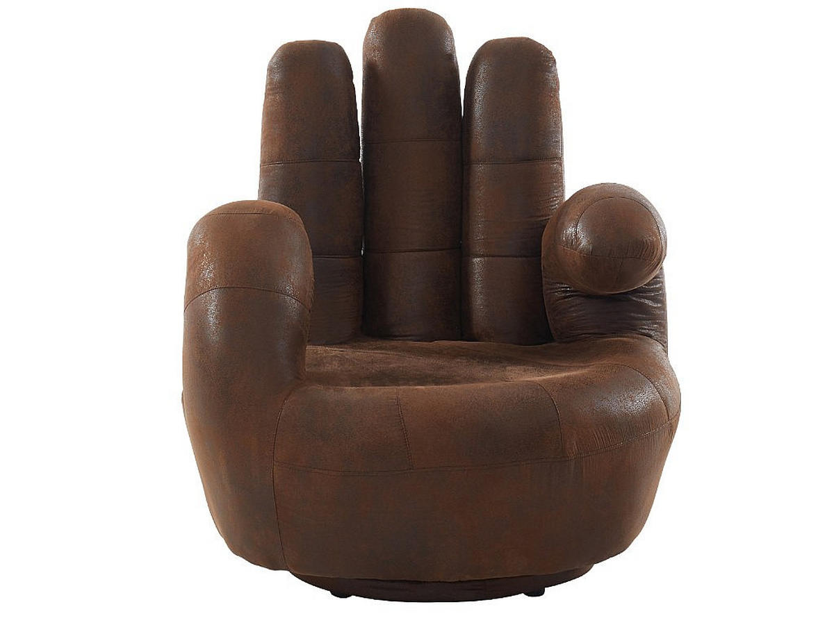 SESSEL mit gerader Rückenlehne - 1 -Sitzer - Polyester - braun - CATCHY - Braun, Textil (82/89/78cm) - Vente-Unique