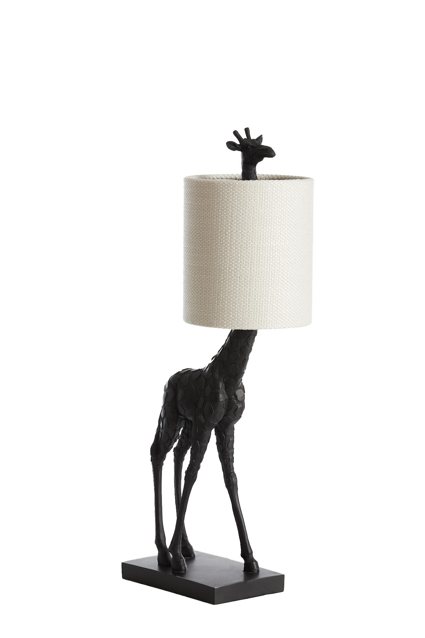 TISCHLAMPE Giraffe Schwarz Ø26/61 cm - Schwarz, Kunststoff (26/16/61cm) - Light & Living