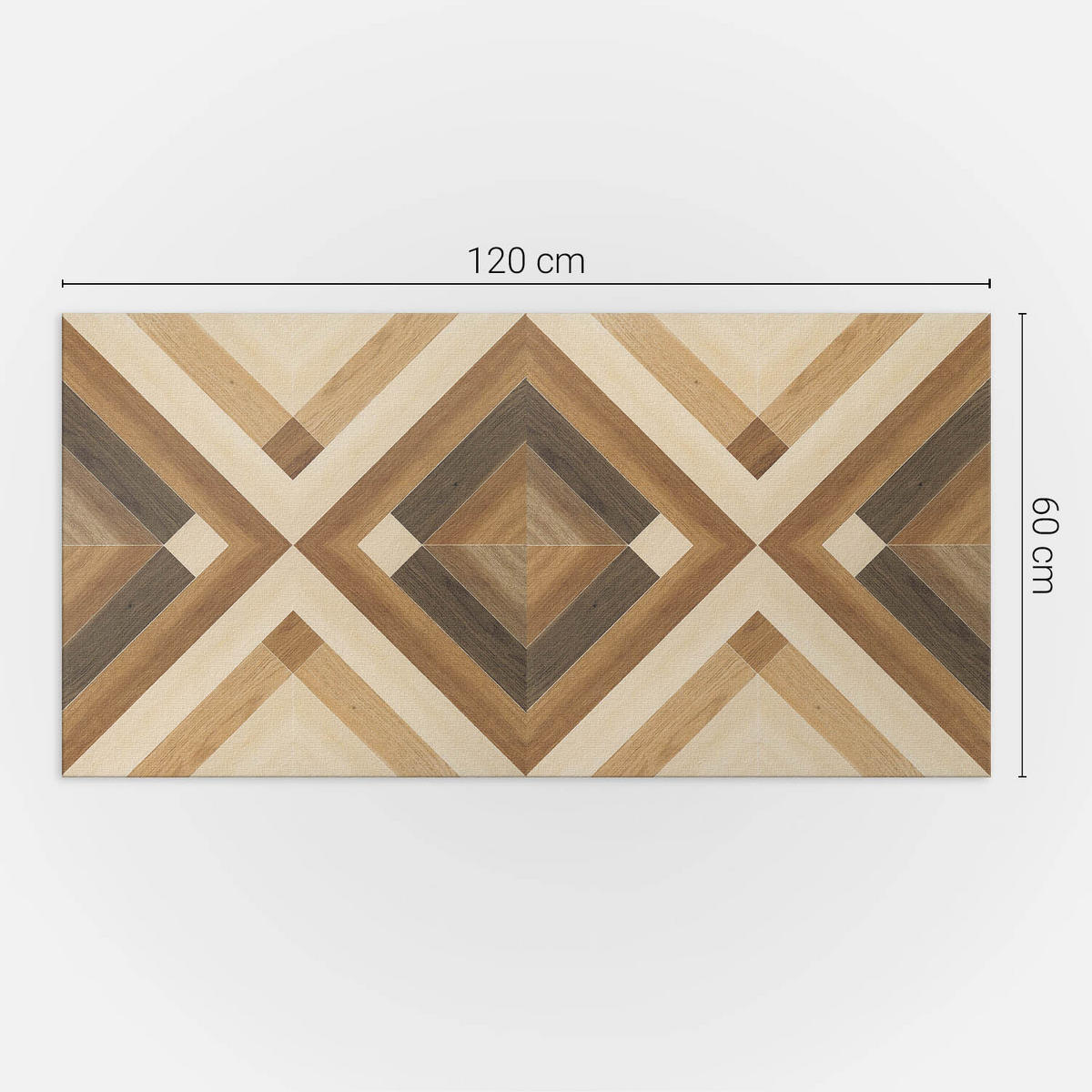 WANDPANEEL 120x60 cm selbstklebend Axenta - Braun, Kunststoff (60/1.6/120cm) - Wallfluent