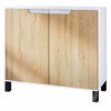 KOMMODE Sylt Eiche Natur - Eichefarben, Holzwerkstoff (92.5/84.5/35cm) - Vladon