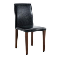 STUHL-SET DE-36598 2 Stück mit PU-Bezug und Metallbeinen Walnussfarben - Walnussfarben, Metall (47/90/41cm) - ComfortXL