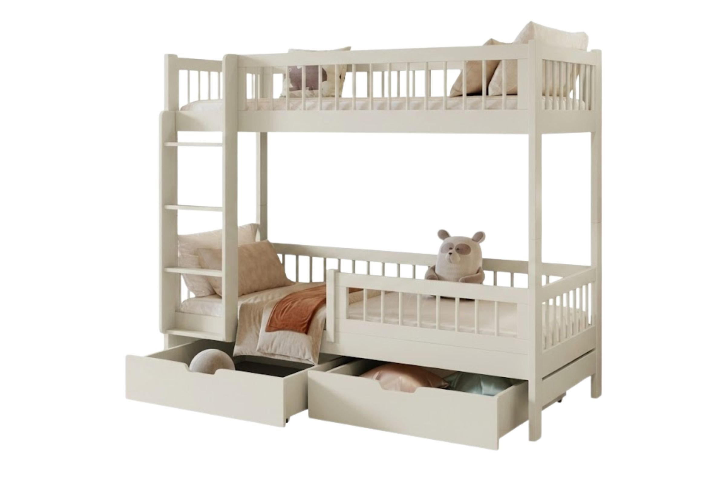 ETAGENBETT COLLIN 90/200 cm in Kaschmir mit Schubladen links - Kaschmir, Holz (90/200cm) - Deine Möbel 24