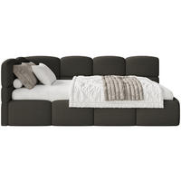 JUGENDBETT Cloudy Braun 120 cm, Bouclé - Schwarz/Braun, Kunststoff/Textil (120/200cm) - Selsey