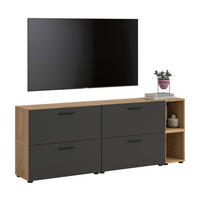 WOHNWAND Primo (B/H/T: ca. 176/67/34 cm) in Artisan Oak /Basalt grau - Eiche Artisan, Holzwerkstoff (176/67/34cm)