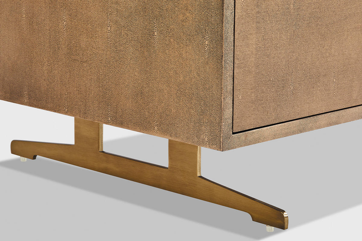 LOWBOARD GALA Gold Holz - Goldfarben, Holz/Holzwerkstoff (120/40/60cm) - KAWOLA