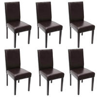 ESSZIMMERSTUHL Braun, Dunkelbraun 6er-Set - Dunkelbraun/Braun, Textil (43/90/56cm) - MCW