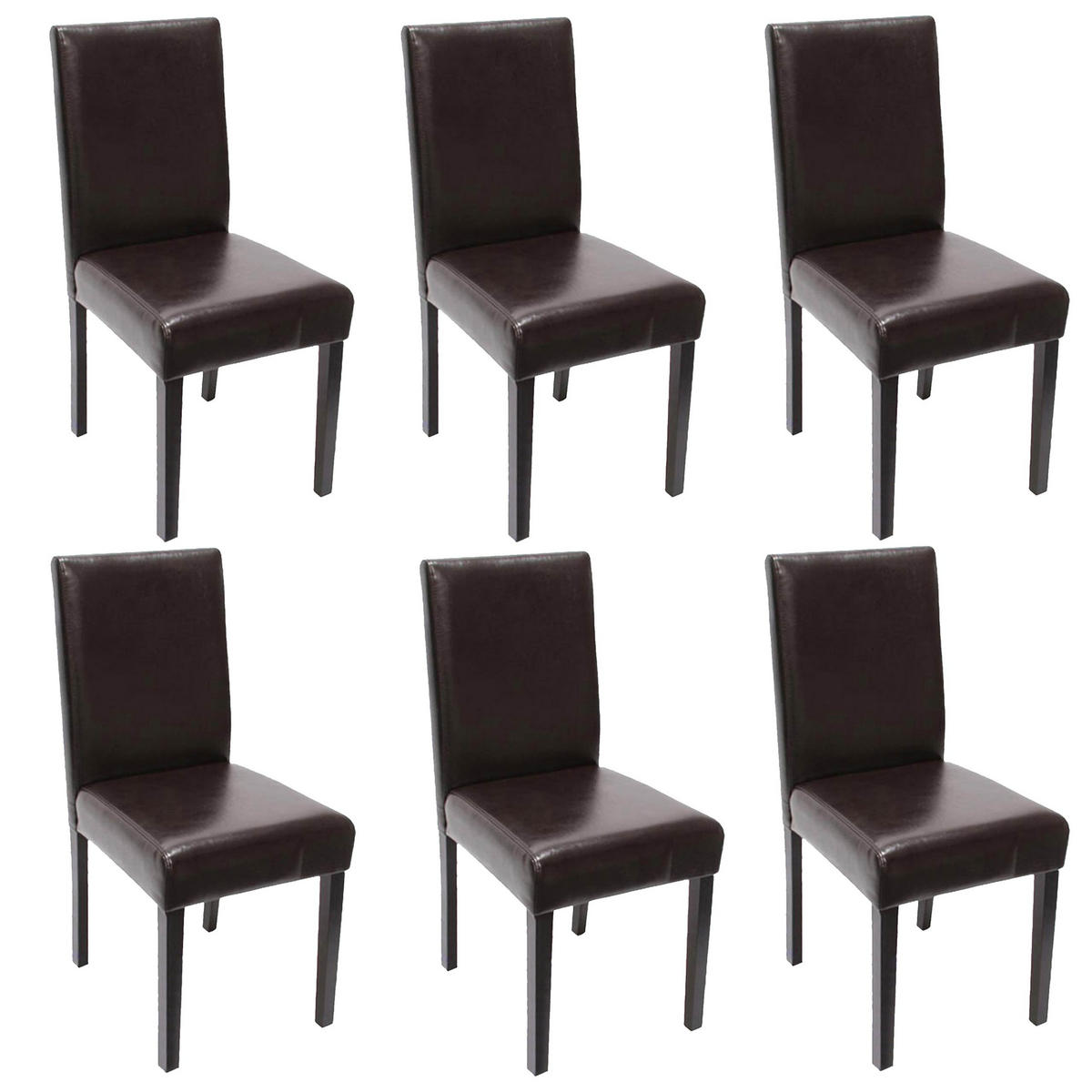 ESSZIMMERSTUHL Braun, Dunkelbraun 6er-Set - Dunkelbraun/Braun, Textil (43/90/56cm) - MCW