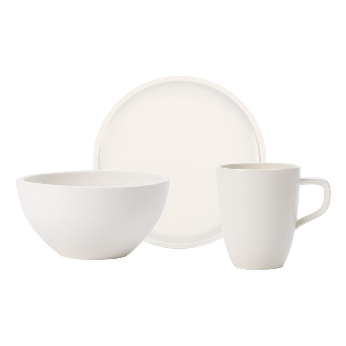 FRÜHSTÜCKS-SET Artesano Original weiß - Weiß, Keramik (28/22/38cm) - Villeroy & Boch