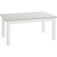 ESSTISCH Lindberg Weiß ausziehbar verlängerbar rechteckig, Kaschmir 150-190/90/77 cm - Kaschmir/Weiß, Holz/Holzwerkstoff (150/80/77cm) - WFL GROUP