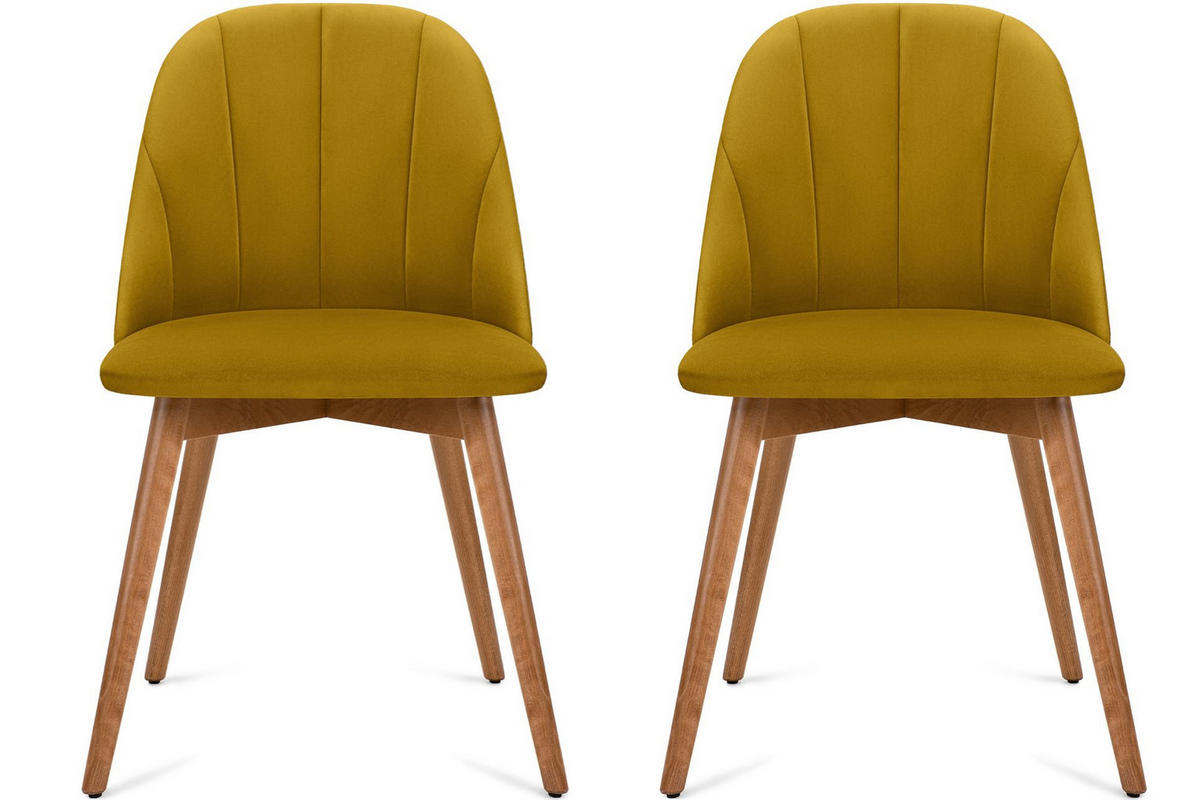 ESSZIMMERSTÜHLE BAKERI (2er-Set), Honig / Eiche hell - Eichefarben/Honig, Holz/Buchenholz (48/86/44cm) - KONSIMO®