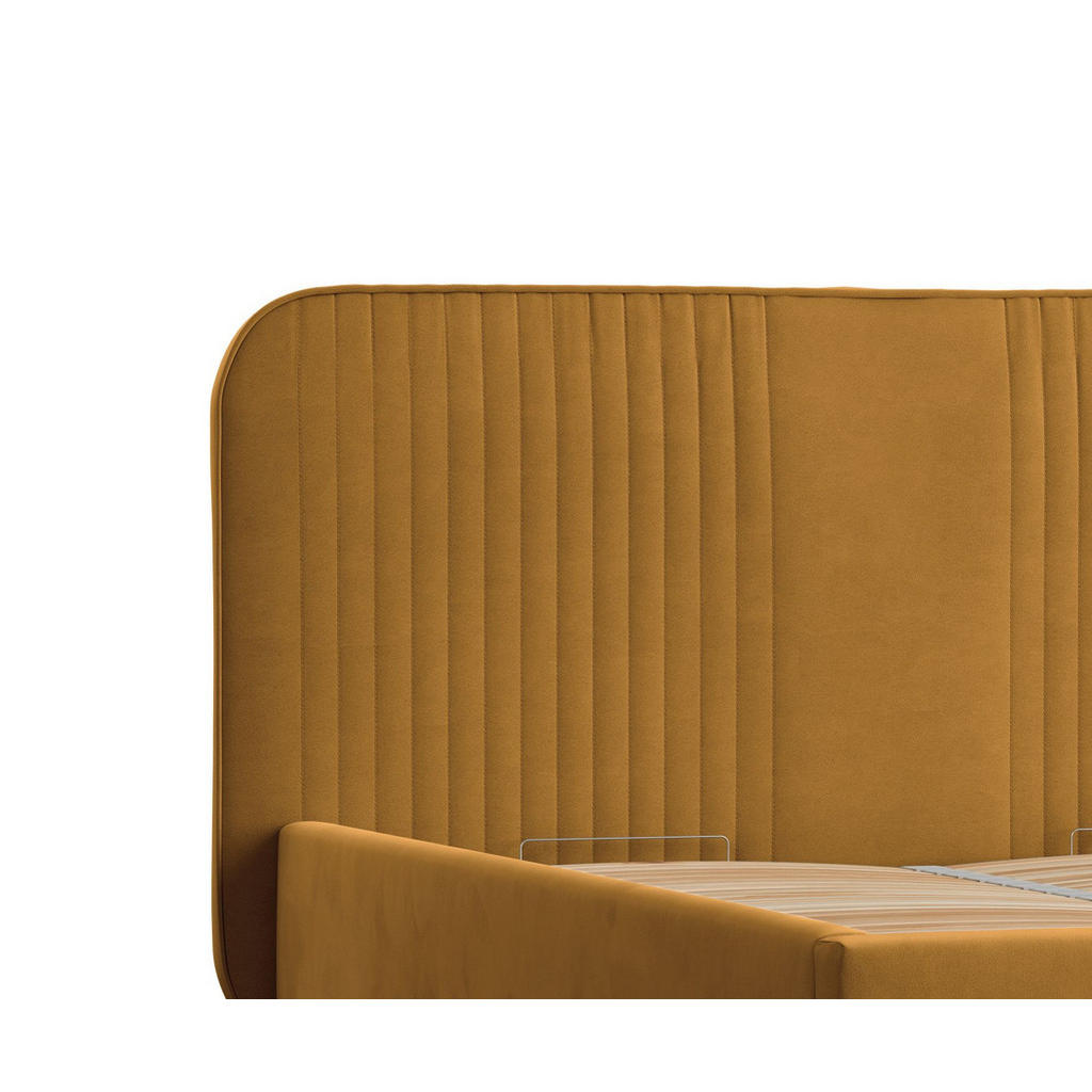 Thumbnail - Maison de Reve Polsterbett, Honig, Textil, Buche, Kiefer, 140x200 cm, Oeko-Tex® Standard 100, FSC 100%, Made in EU, Schl...