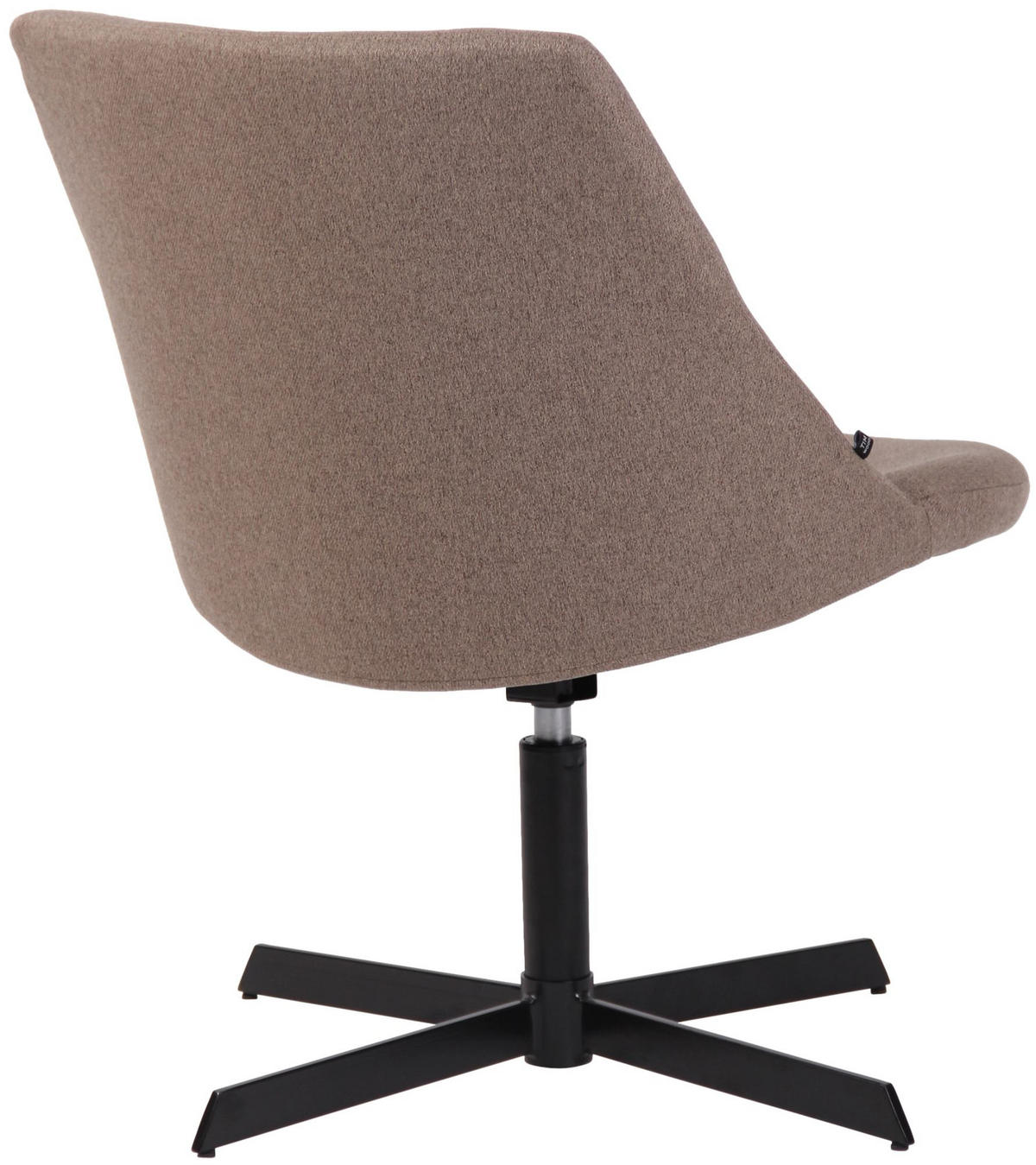 DREHSTUHL Stoff taupe - Taupe/Schwarz, Textil/Metall (63/79/71cm) - CLP