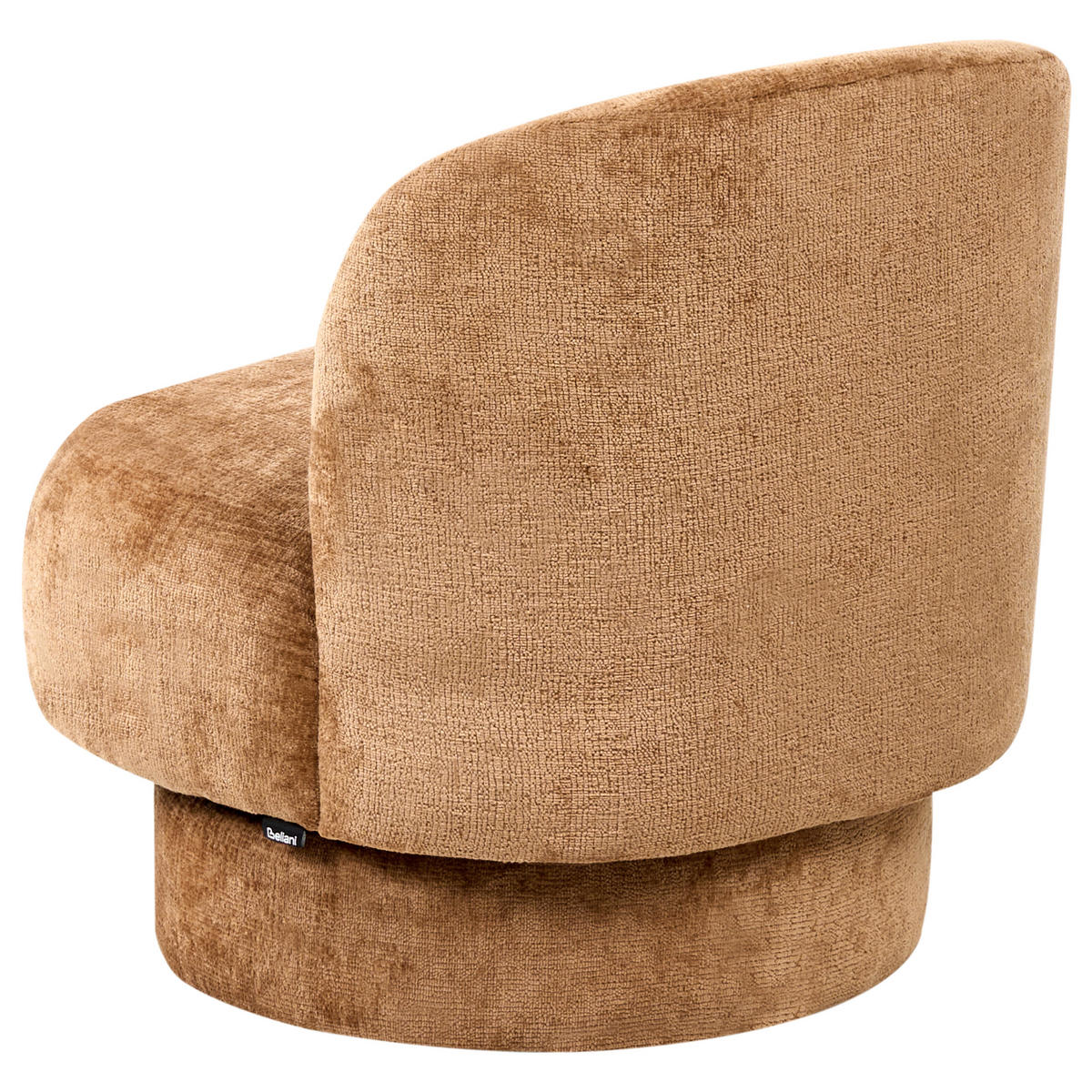 DREHSESSEL Goldbraun Aylo - Braun, Textil (60/65/70cm) - Beliani