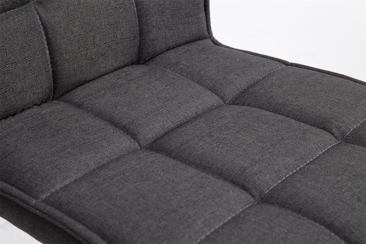 ESSZIMMERSTUHL Peko-Two Stoff, Gestell Metall in Chromoptik Dunkelgrau - Chromfarben/Dunkelgrau, Textil/Metall (43/104/56cm) - TPFLiving