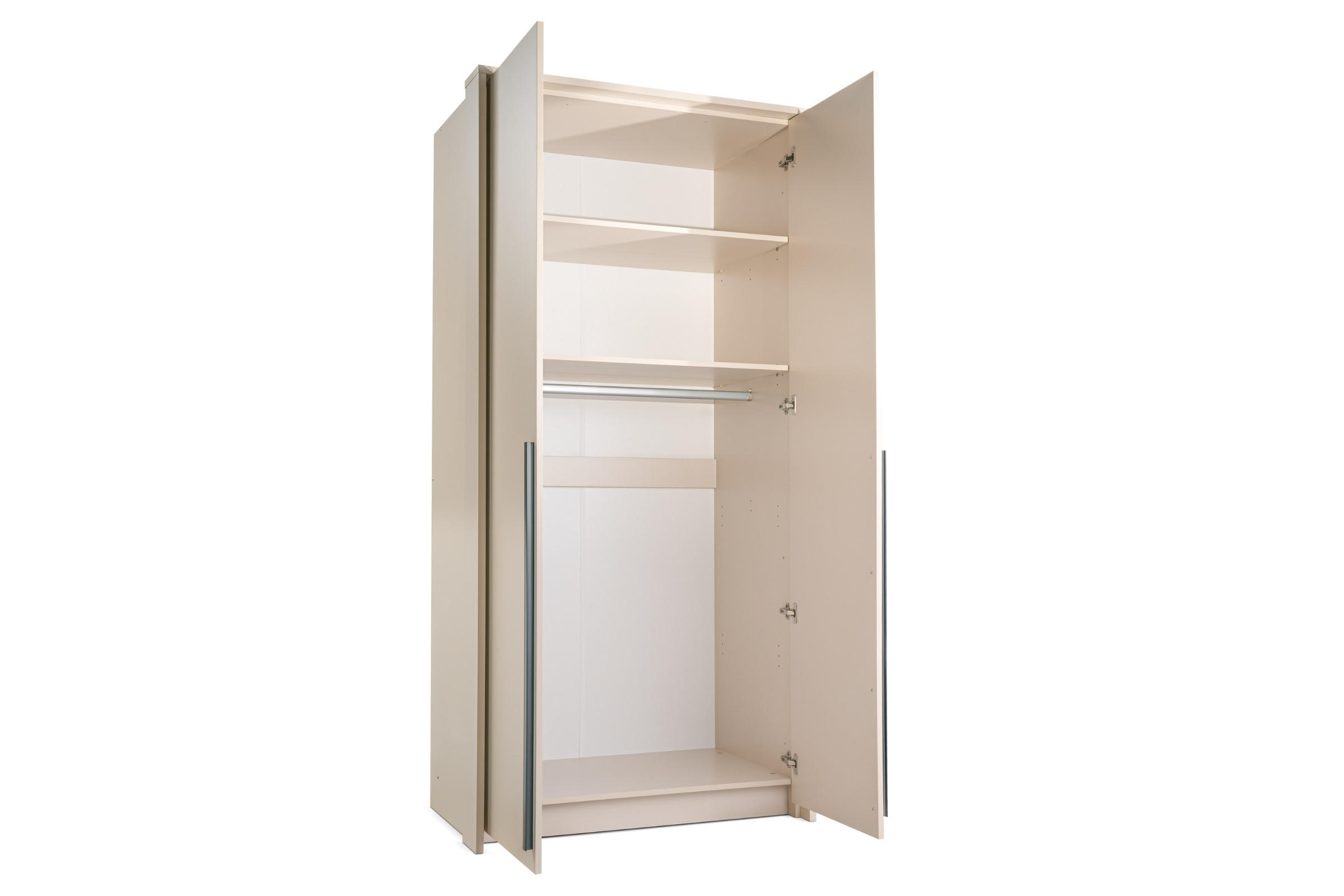 KLEIDERSCHRANK GENEVE 105/217/65 cm in Sandbeige - Beige, Holzwerkstoff (105/217/65cm) - Deine Möbel 24