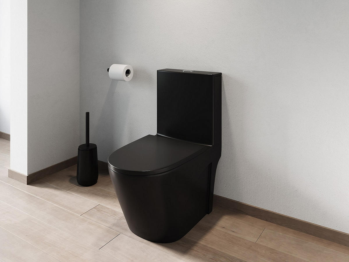 STAND-WC aus Keramik - Schwarz matt - NAGILAM - Schwarz, Keramik (39/78.5/69cm) - Vente-Unique