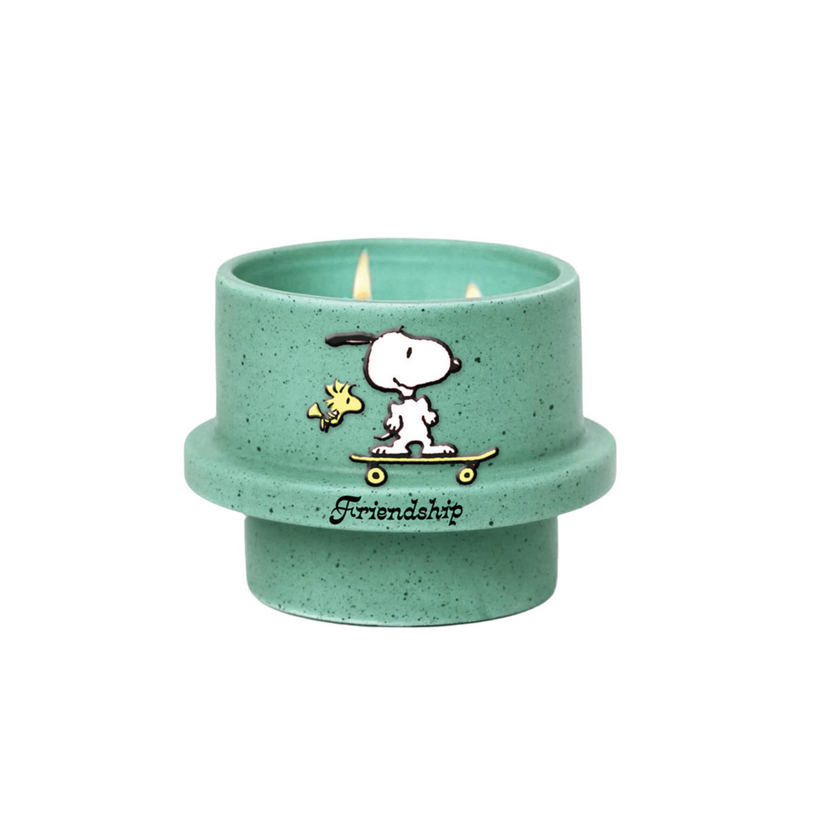 PEANUTS Duftkerzen - Grün, Naturmaterialien/Glas (8cm)