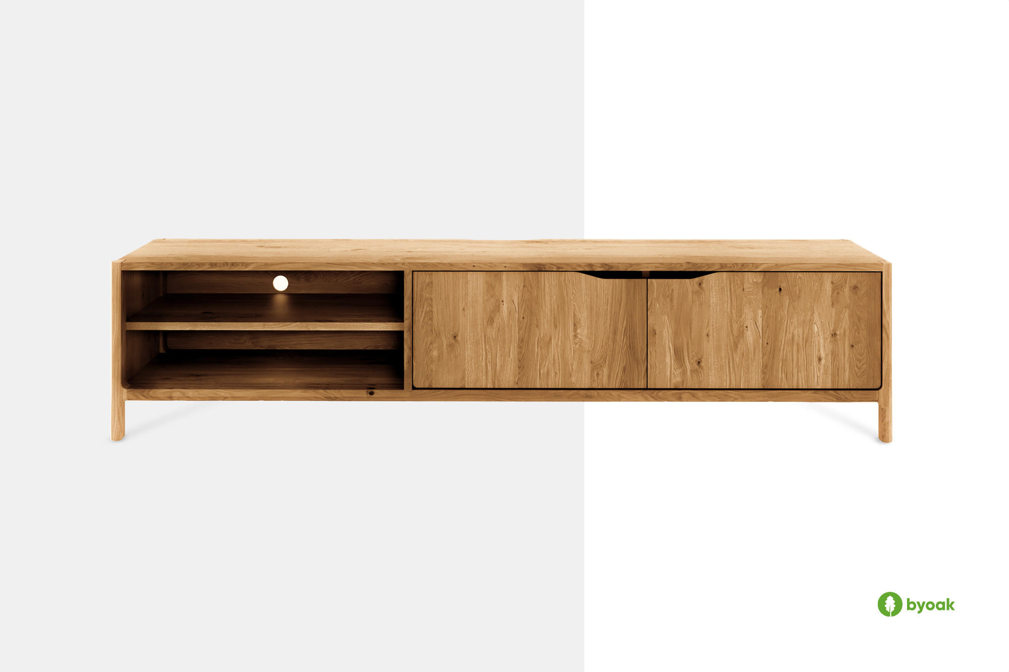 TV-SCHRANK PAUL Kernbuche - Kernbuche, Holz (200/48/50cm) - byoak