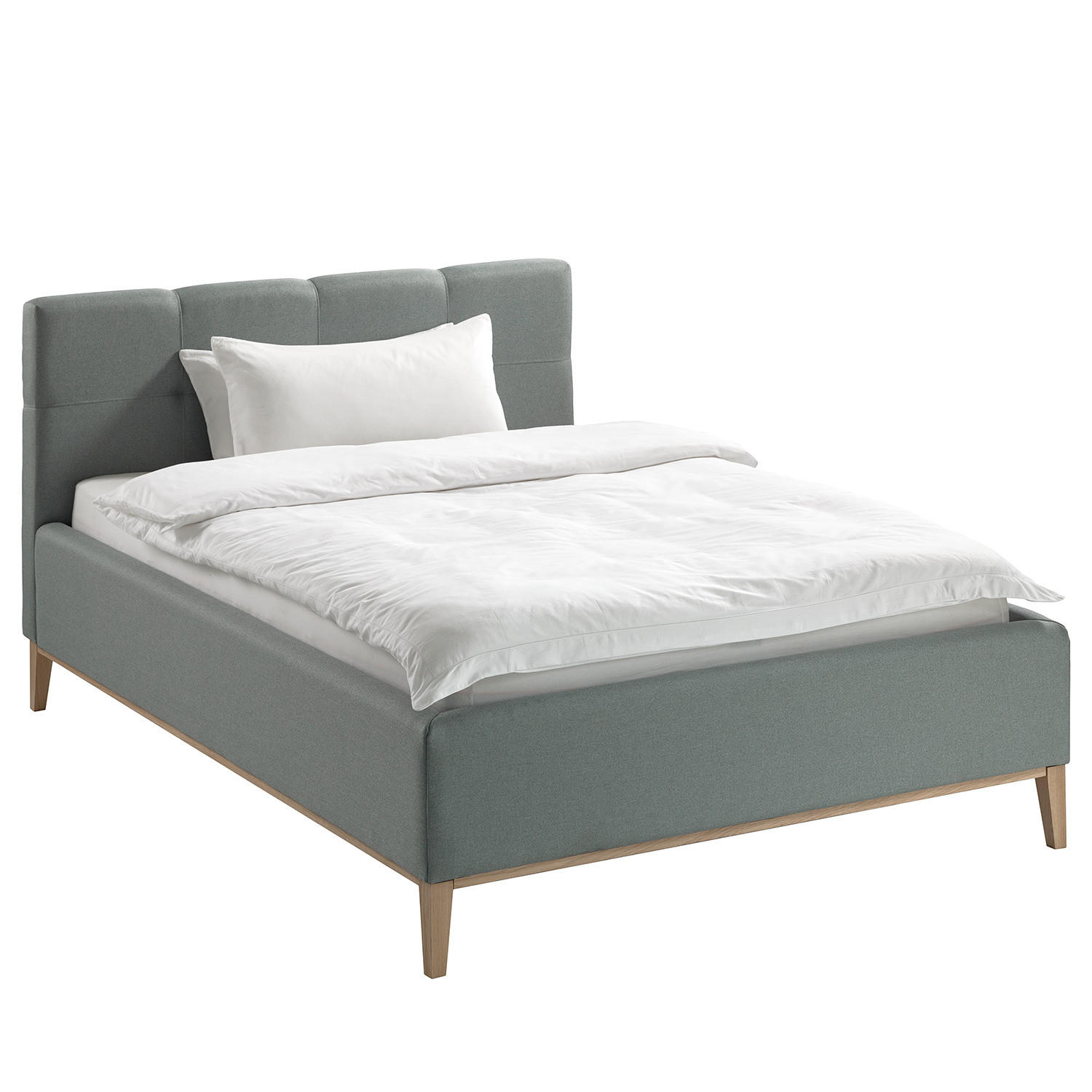 POLSTERBETT - Mintgrün, Textil (140/200cm) - home24