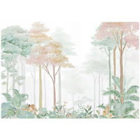 FOTOTAPETE Wald Bäume Grün 350x250 cm - Multicolor, Papier (350/250cm) - Wallarena