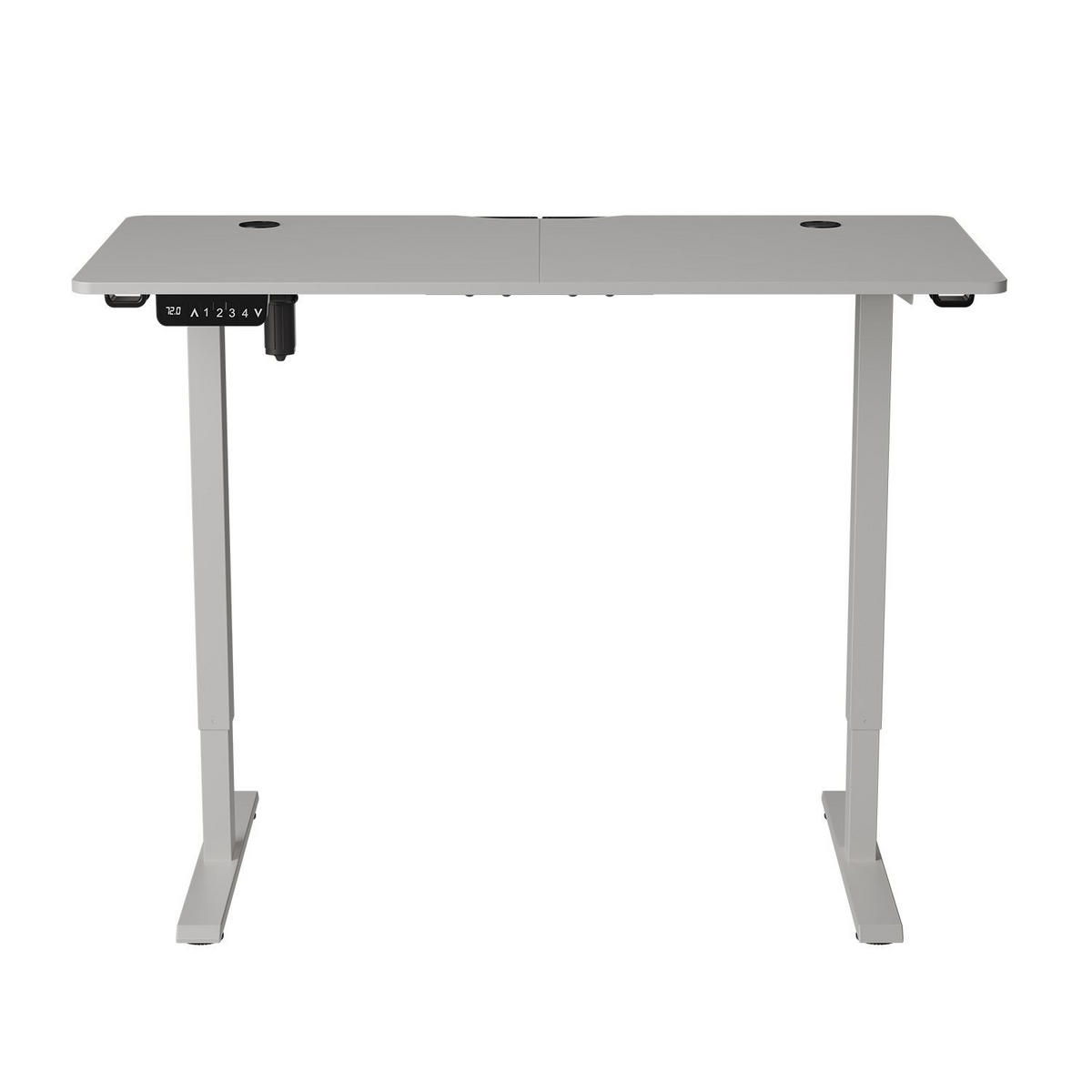 SCHREIBTISCH Office Stand weiß 120x60 cm höhenverstellbar - Weiß, Holz (60/120/117cm) - Juskys