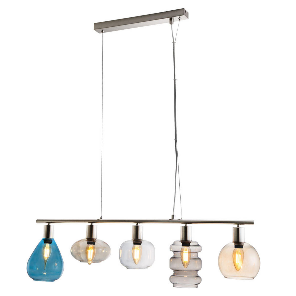 HÄNGELEUCHTE Pesaro Silber Bunt - Multicolor, Glas (13/80/150cm) - Nowa