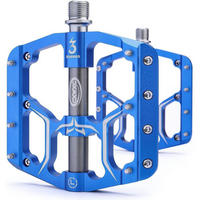 FAHRRADPEDALE Aluminiumlegierung Blau 3 Lager 9/16 Zoll - Blau, Metall (10.5/1.5/10.5cm)