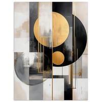 POSTER Abstrakt - Gold - Silber - Formen - Ästhetisch - Modern 30x40 cm - Goldfarben, Papier (30/40/0.1cm) - MuchoWow