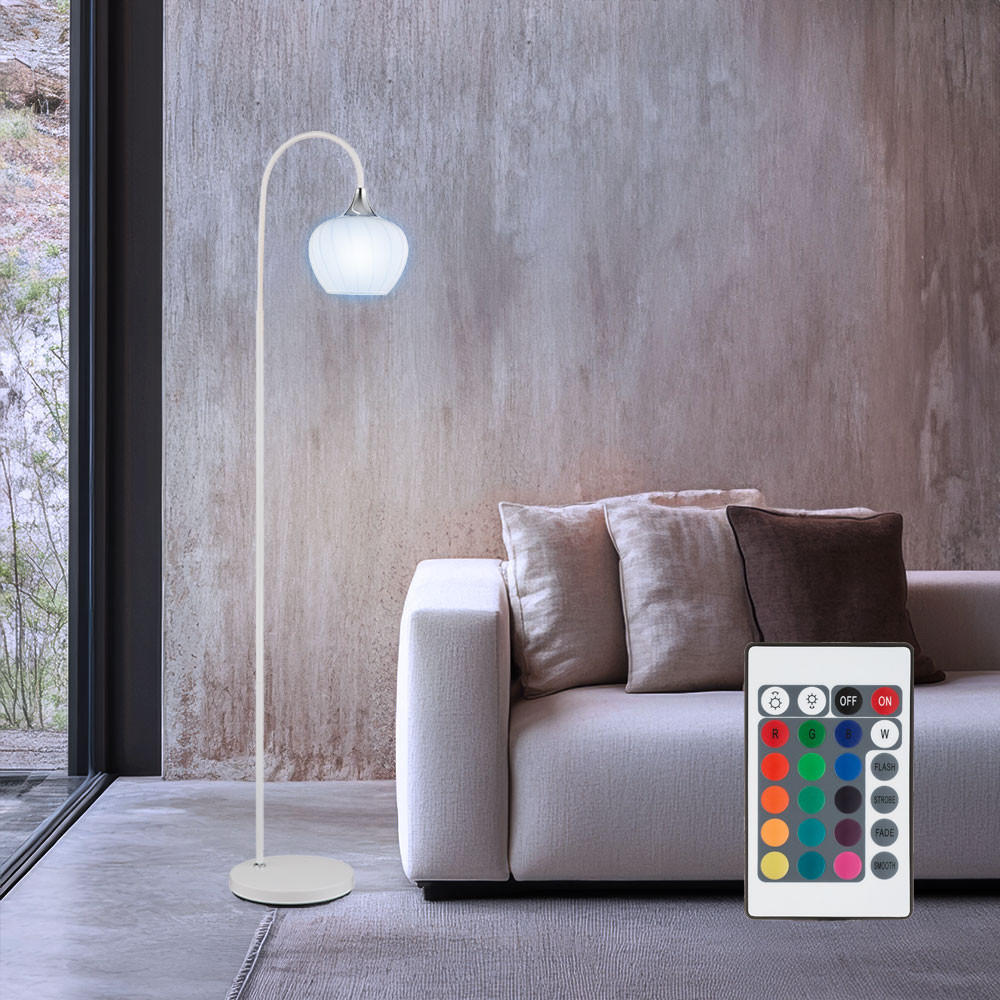 LED STEHLEUCHTE MAXY Glas Weiß - Weiß, Glas (39/25/150cm) - Globo Lighting