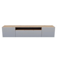 TV-SCHRANK Weiß Marco Hängend Mit Gefrästen Fronten - Weiß, Holzwerkstoff (200/40/41cm) - Sepro Meble