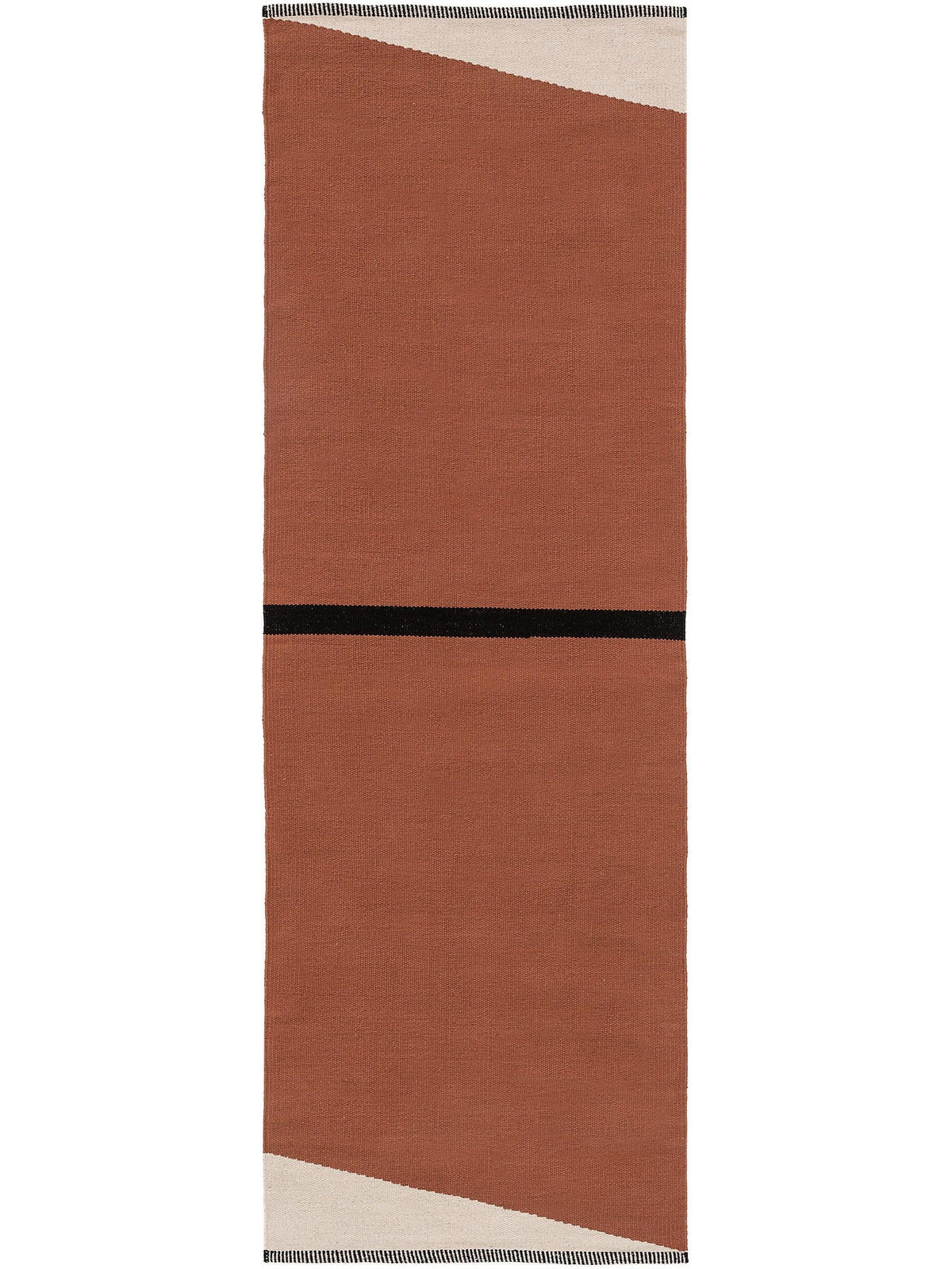 BAUMWOLLTEPPICH Lenny Terracotta 70x200 cm - Terra cotta, Textil (70/200cm) - benuta Pop